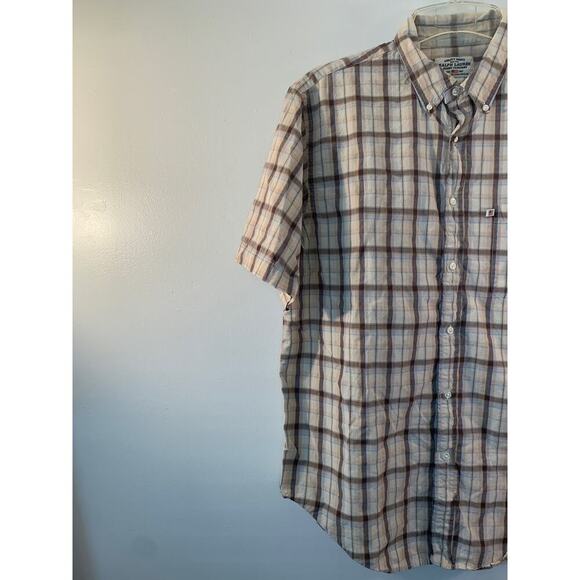 RALPH LAUREN Men’s Vintage Plaid Short Sleeve Button Down Shirt / Size: Large - Picture 5 of 6